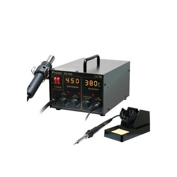 Statie de lipit SMD 2 in 1 cu aer cald SS-989B Pro`sKit