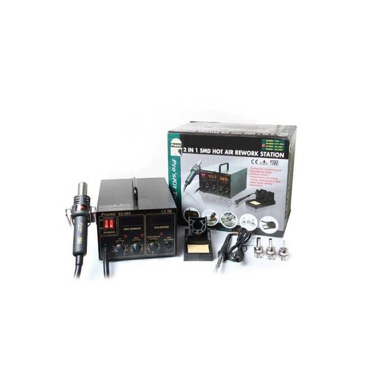 Statie de lipit SMD 2 in 1 cu aer cald SS-989B Pro`sKit