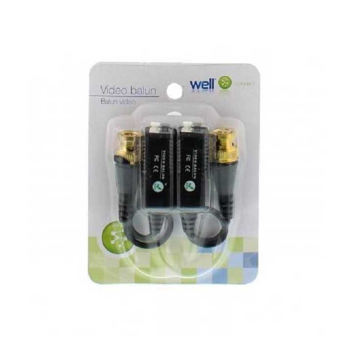 Video balun HD cu clip pentru cablu UTP/FTP Well