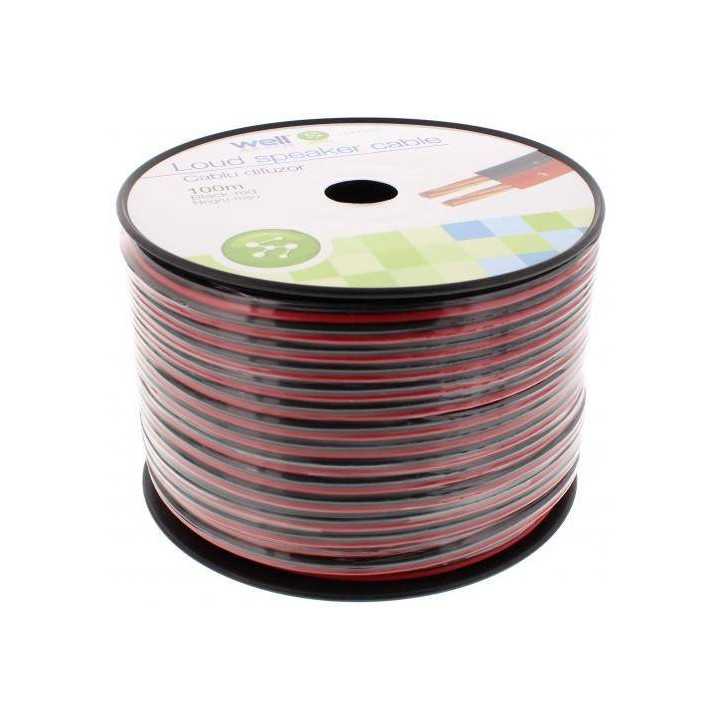 Cablu difuzor rosu/negru 2x2.50mm Well
