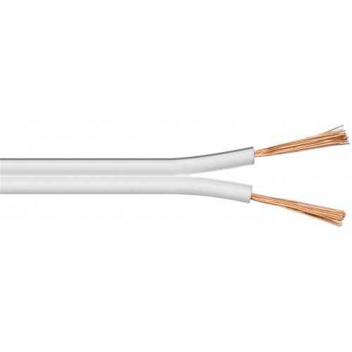 Cablu difuzor alb 2x0.75mm CCA Goobay