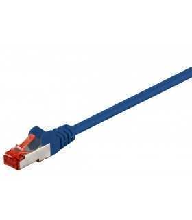Cablu SFTP PiMF CAT6 albastru 1.5m patchcord cupru ecranat 2x RJ45 Goobay