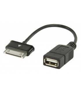 Cablu adaptor OTG USB A - Samsung 30 pini 0.2m Valueline