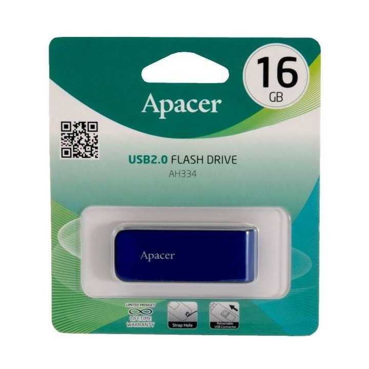 Memorie flash USB 2.0 16GB Apacer retractabil albastru