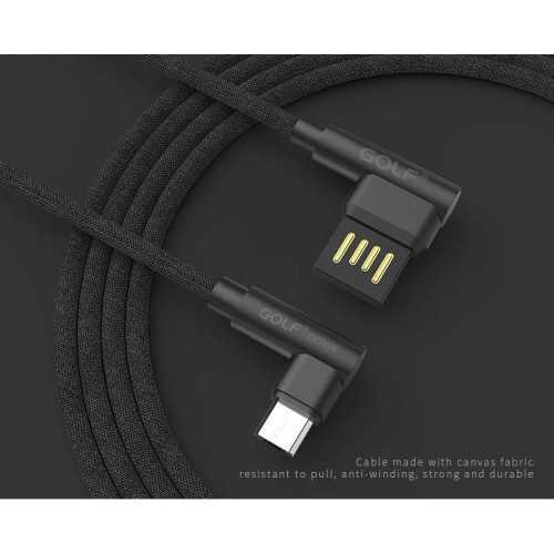 Cablu Golf Pudding Micro USB 48M 1m 2.4A negru