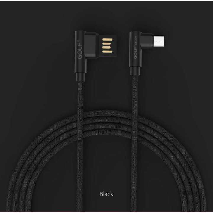 Cablu Golf Pudding Micro USB 48M 1m 2.4A negru