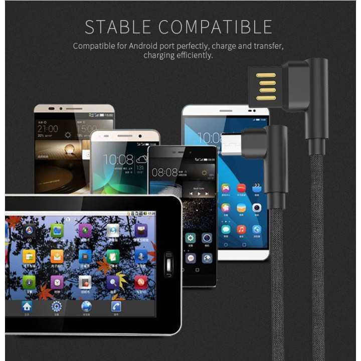 Cablu Golf Pudding Micro USB 48M 1m 2.4A negru