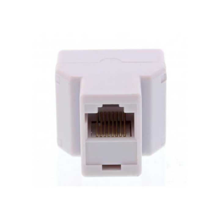 Adaptor 1x RJ11 6P4C mama - 2x RJ11 6P4C mama alb Well