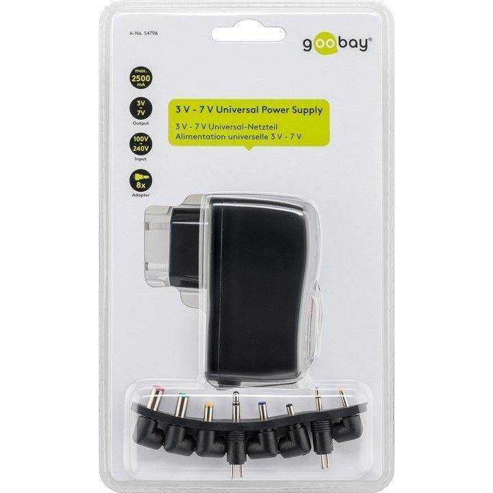 Adaptor alimentator universal in comutatie 3-7V 2.5A 2500mA Goobay