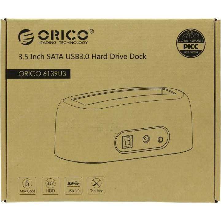 Rack HDD 2.5 3.5 inch USB 3.0 transparent cu docking station Orico