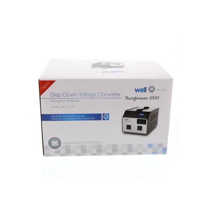 Convertor tensiune 220V - 110V 1000VA 2 iesiri Well