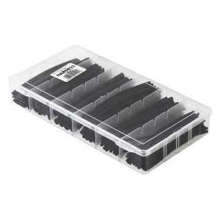 Set tuburi termocontractabile negre 100buc 100mm 1.5mm 2.5mm 4mm 6mm 10mm 13mm