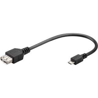 Cablu adaptor OTG micro USB tata - USB mama 20cm Goobay