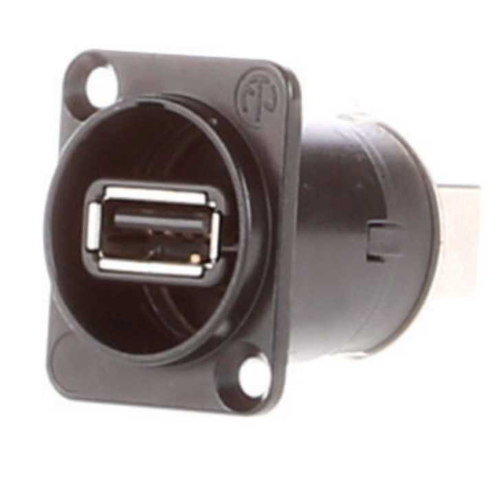 Adaptor panou priza USB A mama - USB B mama spate Neutrik