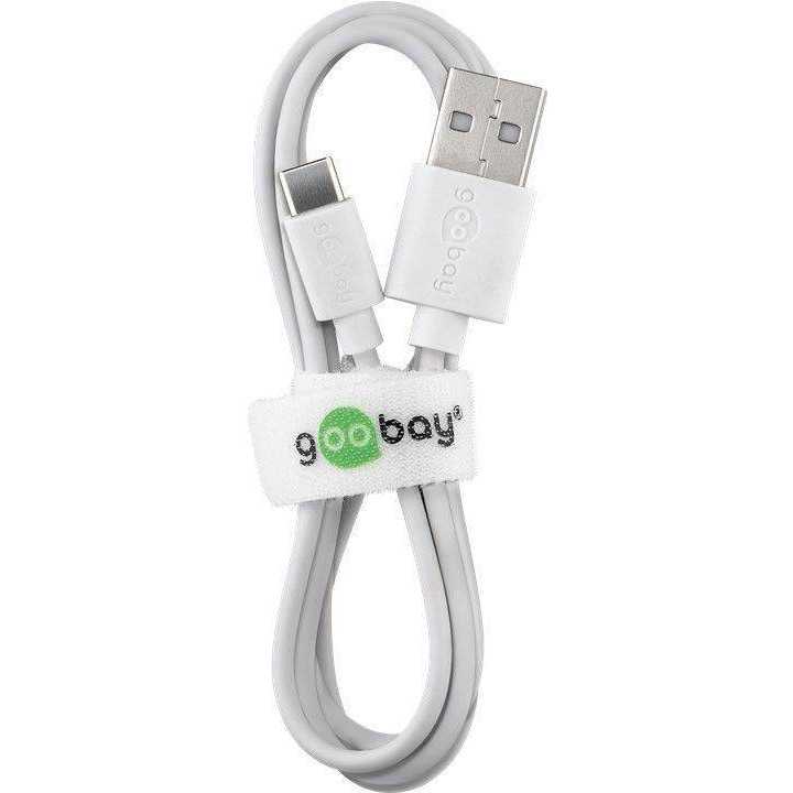 Cablu USB Type C tata - USB 2.0 tata 1m 3A 0.48Gbit/s alb Goobay