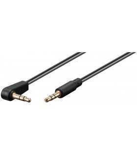 Cablu audio Jack Stereo 3.5 mm tata - 3.5 mm tata 90 grade 1m Goobay