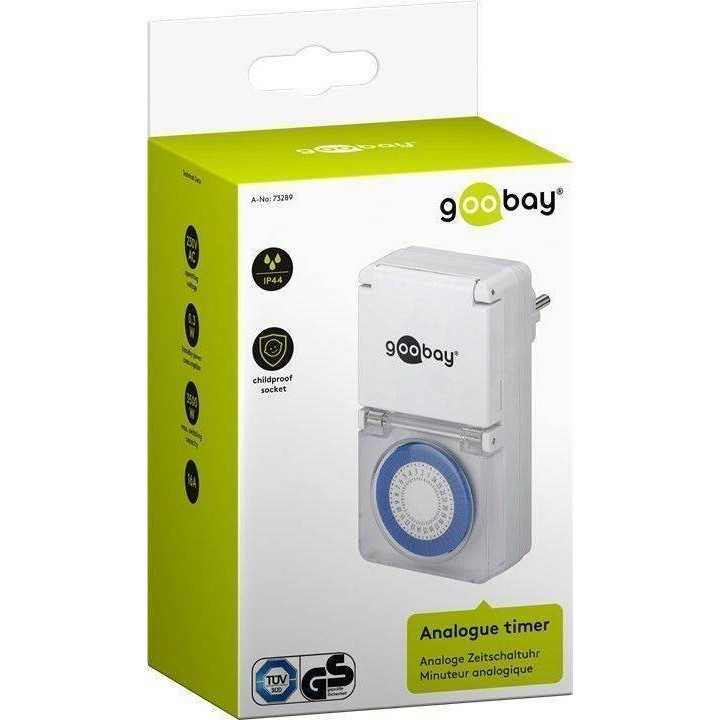 Priza programabila mecanica pentru exterior Goobay