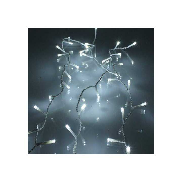 Perdea luminoasa tip turturi 300 LED-uri albe lumina rece cu jocuri de lumini 5.9m cablu transparent well