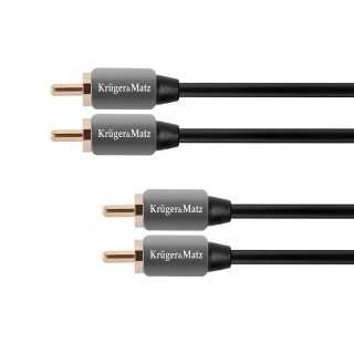 Cablu 2x RCA la 2x RCA 0.5m Profesional Kruger&Matz