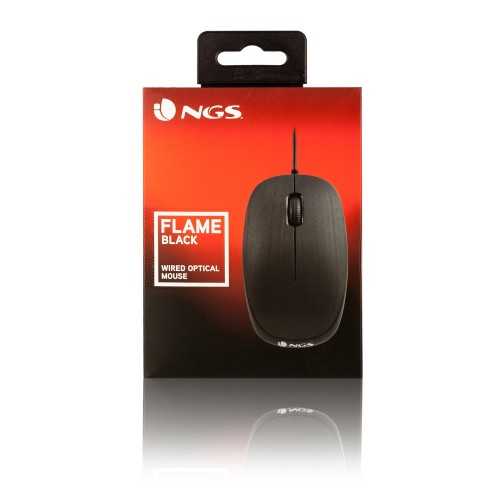 Mouse optic 1000dpi USB negru Flame NGS