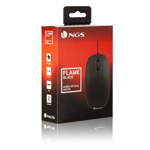 Mouse optic 1000dpi USB negru Flame NGS