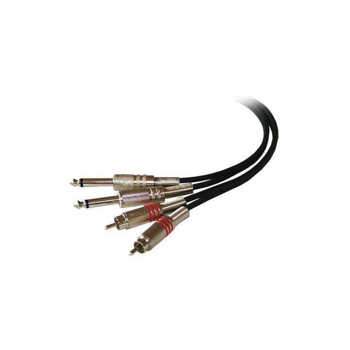 Cablu 2x RCA tata - 2x JACK 6.35 mm mono tata 5m ibiza