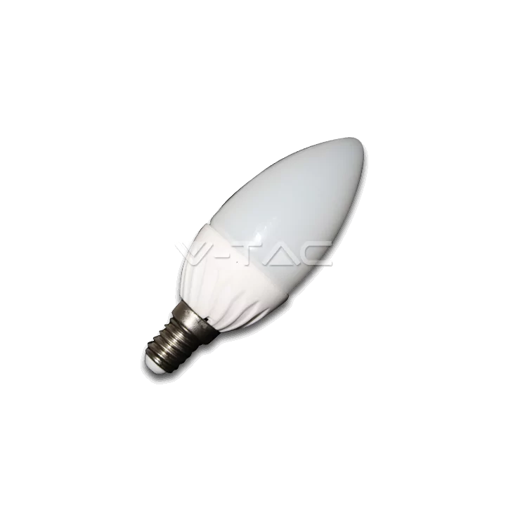 Bec LED 4W E14 220V lumanare alb V-TAC