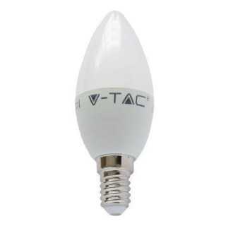 Bec LED E14 C37 5.5W 6000K alb rece cu cip SAMSUNG V-TAC