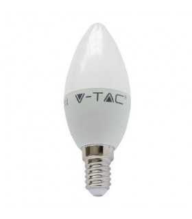 Bec LED E14 C37 5.5W 6000K alb rece cu cip SAMSUNG V-TAC