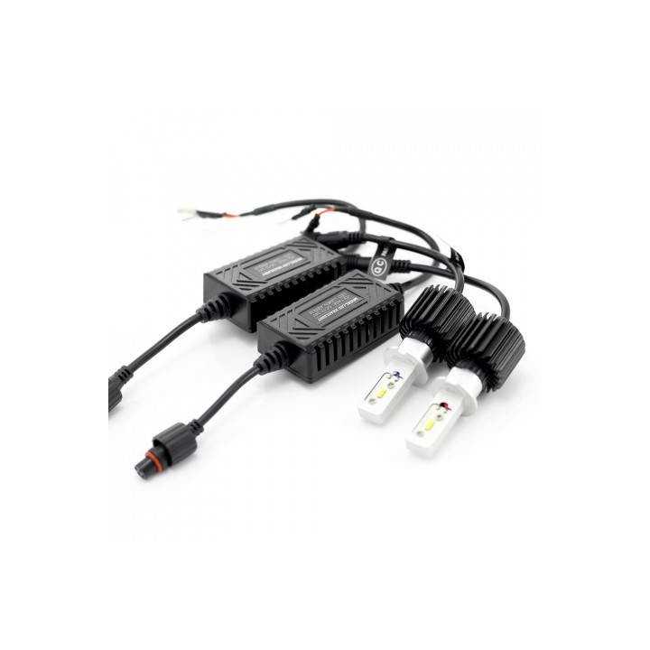 Becuri Far auto LED H3 set 2buc 12-24V 4000lm Lumina Alba CARGUARD