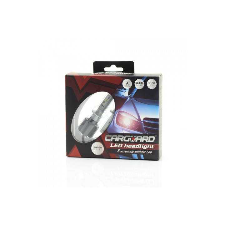 Becuri Far auto LED H3 set 2buc 12-24V 4000lm Lumina Alba CARGUARD