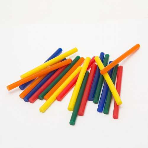 Set baton plastic termoadeziv silicon 7mm x 10cm colorat 20buc HANDY