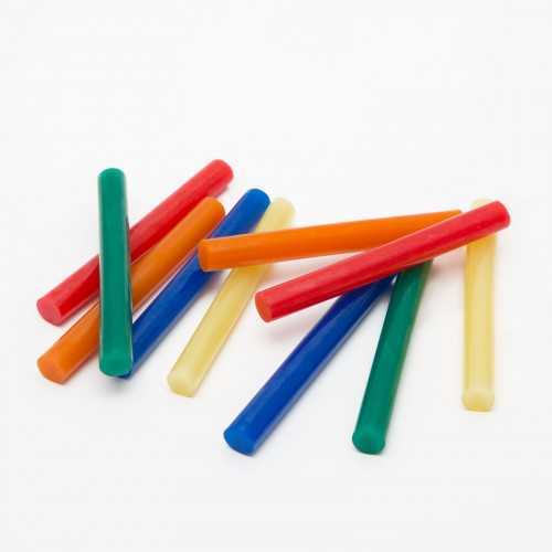 Set baton plastic termoadeziv silicon 11mm x 10cm colorat 10buc HANDY