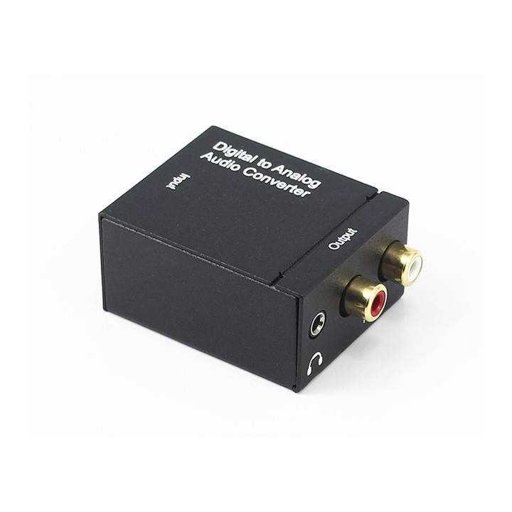 Convertor TOSLINK OPTIC +RCA DIGITAL la RCA ANALOG AUDIO 2x RCA +Jack 3.5 mm