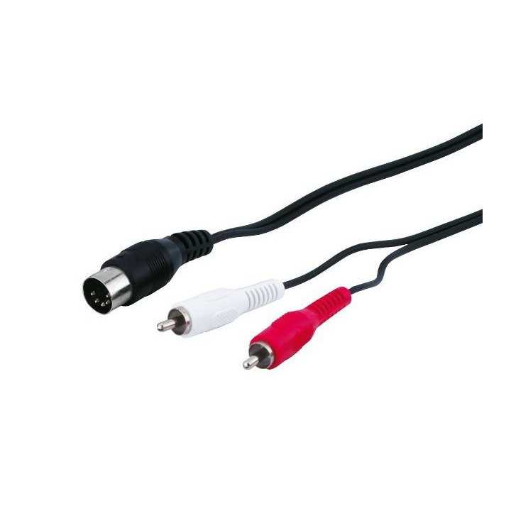 Cablu audio 5 pini DIN tata - 2x RCA tata 1.5m