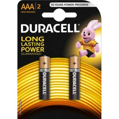 Baterii alcaline AAA R03 DURACELL BASIC 2buc/blister