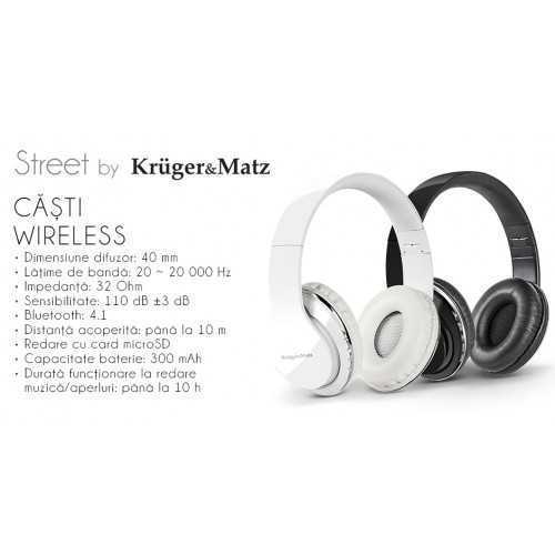 Casti audio bluetooth V4.1 STREET KRUGER&MATZ KM0623