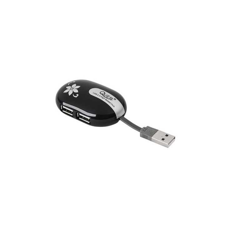 Hub USB 4 PORTURI QUER USB2.0 480Mbit/s