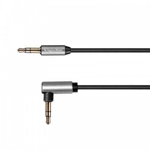 Cablu audio Jack 3.5 mm tata 90 grade - 3.5 mm tata 1.8m BASIC Kruger&Matz