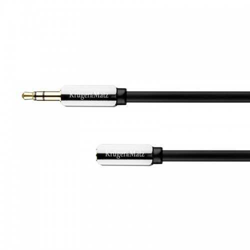 Cablu prelungitor Jack 3.5 mm la 3.5 mm 1m stereo Profesional Kruger&Matz