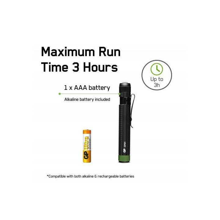 Lanterna tip stilou LED GP GPCP21BE-2FB1 20lm 20m 1x AAA aluminiu