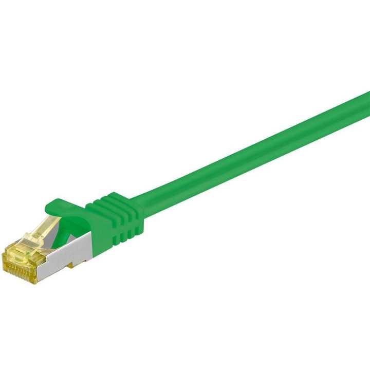 Cablu patch SFTP CAT7 mufat 1m verde RJ45 tata - RJ45 tata GOOBAY