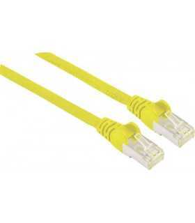 Cablu SFTP Cat7 PIMF cu mufa Cat6A 1m cupru SOLID galben 740708 Intellinet RJ45 tata - RJ45 tata