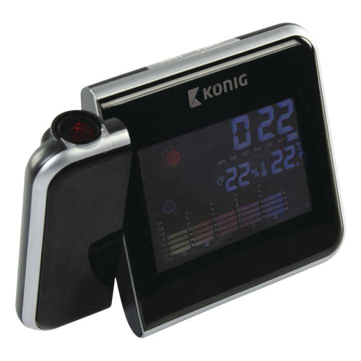 Statie meteo cu proiectie si prognoza vremii 2x AAA Konig