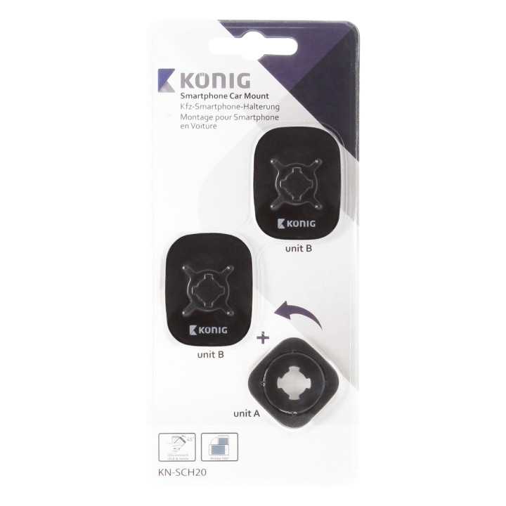 Kit suport negru montare telefon universal Konig