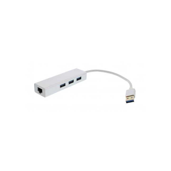 Adaptor USB 3.0 - Gigabit Ethernet si 3x USB 3.0 Well