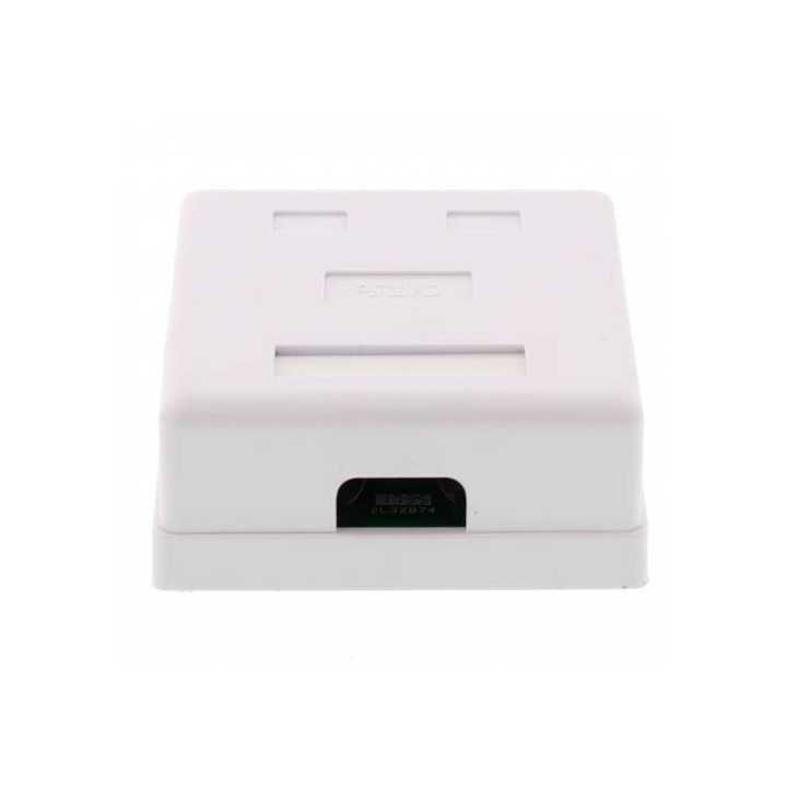 Priza dubla RJ45 FTP CAT5e conector ecranat pe tencuiala Well