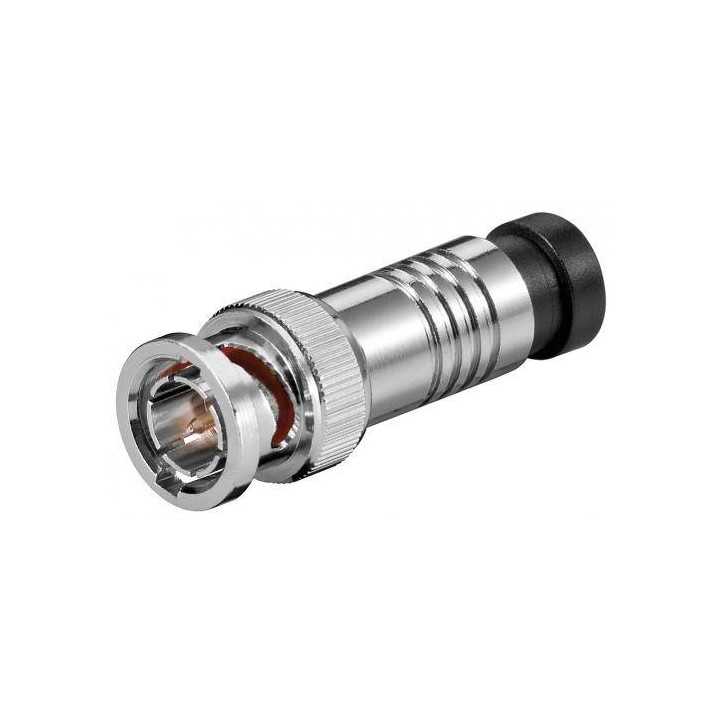 Mufa conector BNC tata cu compresie cablu 7mm Well