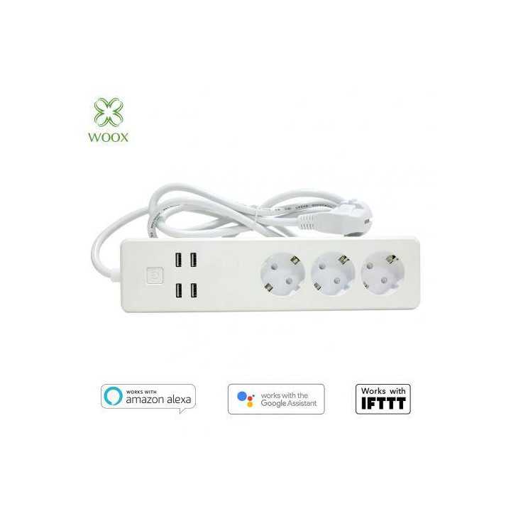 Prelungitor smart Woox R4028 3 prize +4x USB 1.8m