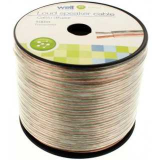 Cablu difuzor transparent 2x1.5mm Well